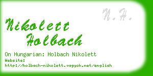 nikolett holbach business card